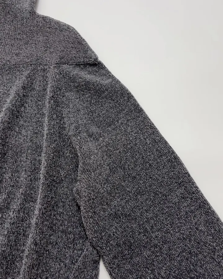 RUOHAN Charcoal High-Neck Relaxed Long-Sleeve Top in Charcoal, product view 04