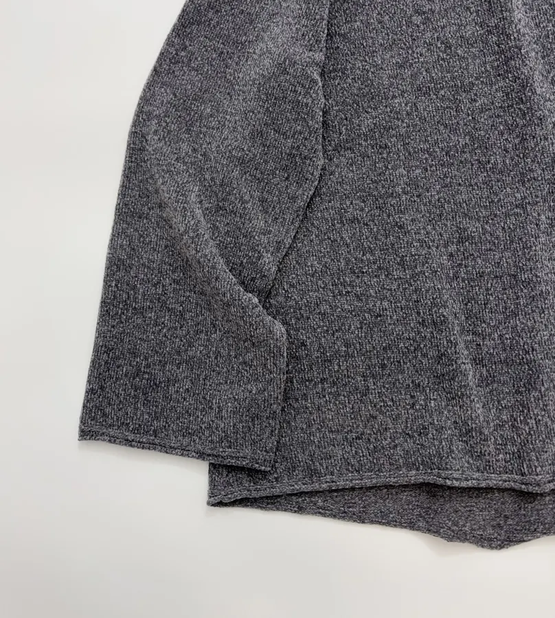 RUOHAN Charcoal High-Neck Relaxed Long-Sleeve Top in Charcoal, product view 08