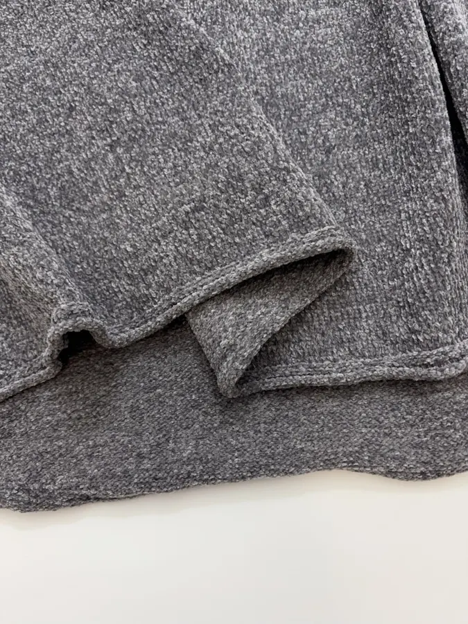 RUOHAN Charcoal High-Neck Relaxed Long-Sleeve Top in Charcoal, product view 09
