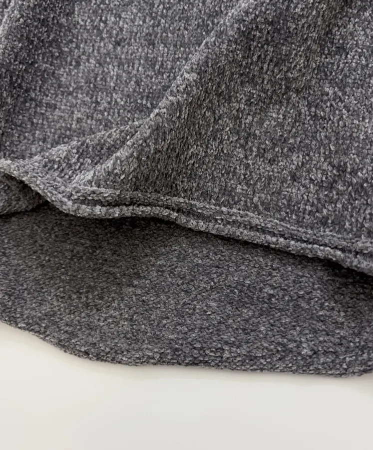 RUOHAN Charcoal High-Neck Relaxed Long-Sleeve Top in Charcoal, product view 10