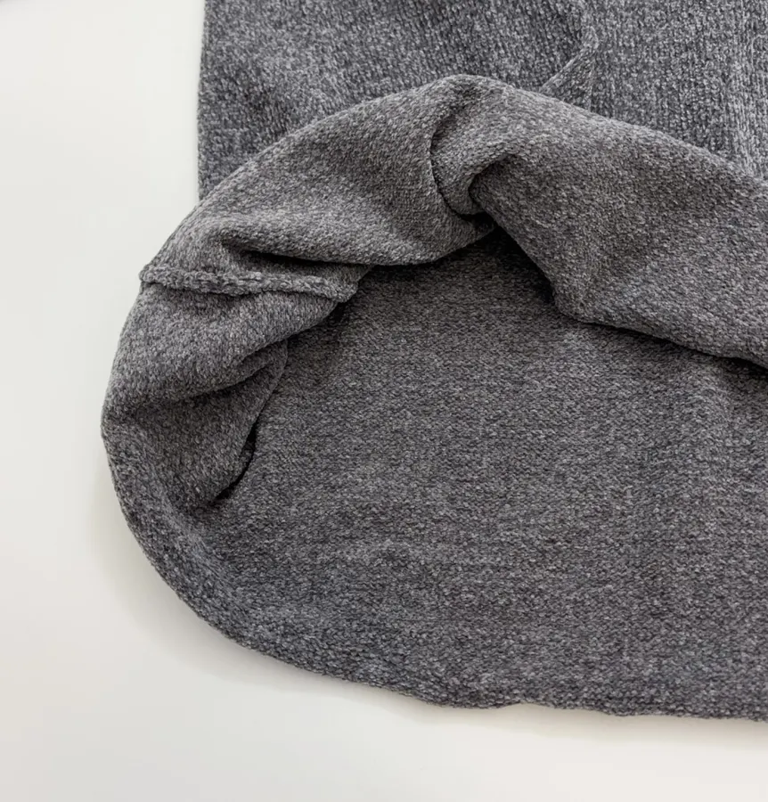RUOHAN Charcoal High-Neck Relaxed Long-Sleeve Top in Charcoal, product view 11