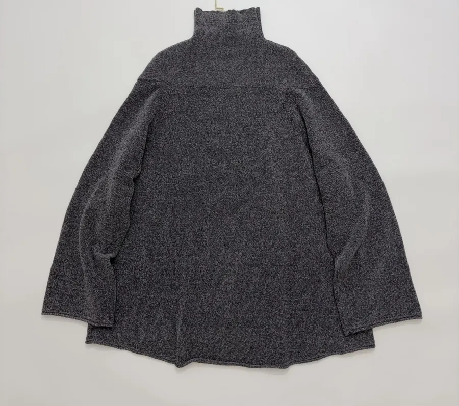 RUOHAN Charcoal High-Neck Relaxed Long-Sleeve Top in Charcoal, product view 12