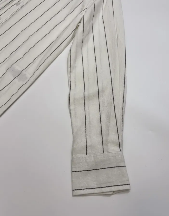 Polo Ralph Lauren Grey Pinstripe Relaxed Shirt in Grey, product view 05