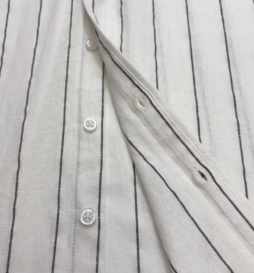 Polo Ralph Lauren Grey Pinstripe Relaxed Shirt in Grey, product view 09