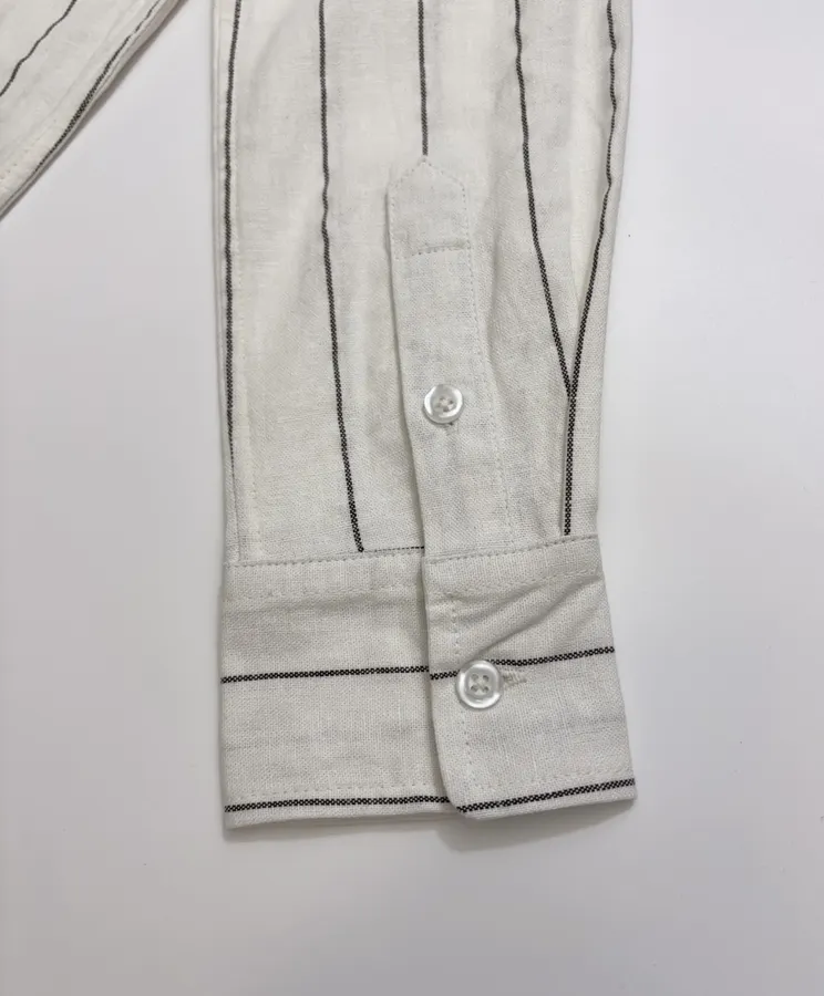 Polo Ralph Lauren Grey Pinstripe Relaxed Shirt in Grey, product view 12