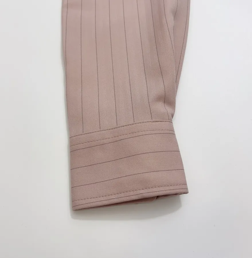 Polo Ralph Lauren 烟粉色细条纹宽松衬衫，Dusty 粉色，商品图 5