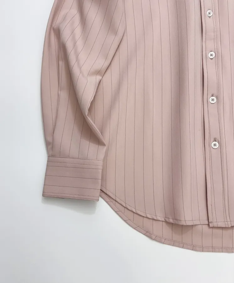 Polo Ralph Lauren 烟粉色细条纹宽松衬衫，Dusty 粉色，商品图 6
