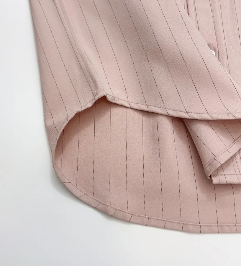 Polo Ralph Lauren 烟粉色细条纹宽松衬衫，Dusty 粉色，商品图 7