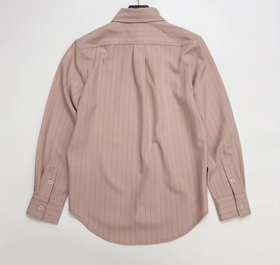 Polo Ralph Lauren 烟粉色细条纹宽松衬衫，Dusty 粉色，商品图 10