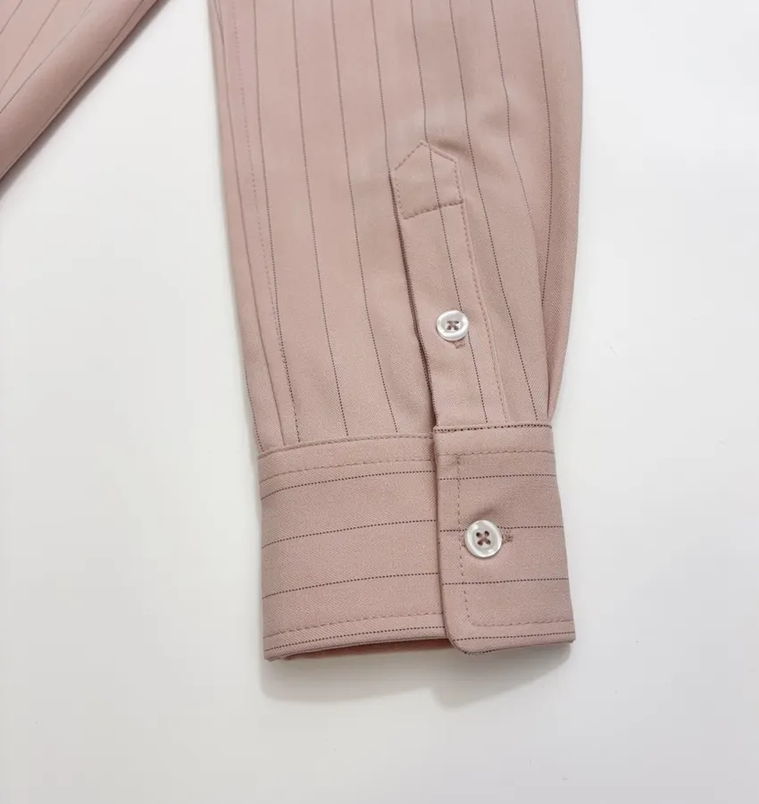 Polo Ralph Lauren 烟粉色细条纹宽松衬衫，Dusty 粉色，商品图 12