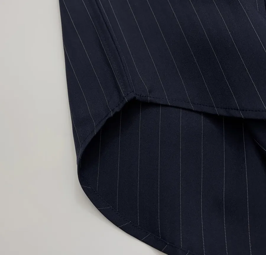 Polo Ralph Lauren Navy Pinstripe Relaxed Shirt in Navy, product view 08