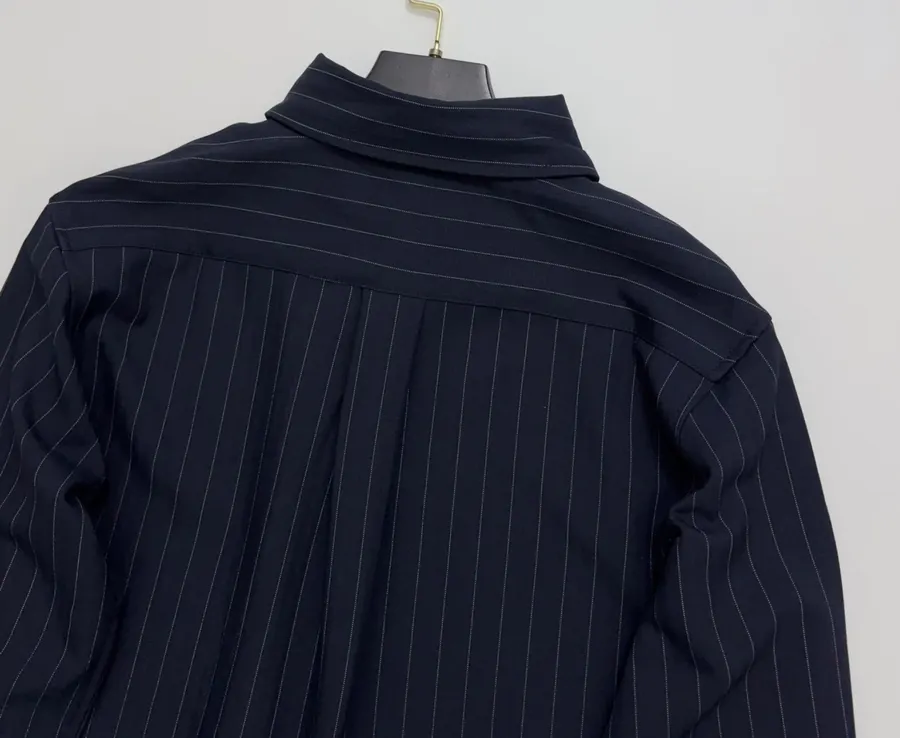 Polo Ralph Lauren Navy Pinstripe Relaxed Shirt in Navy, product view 12
