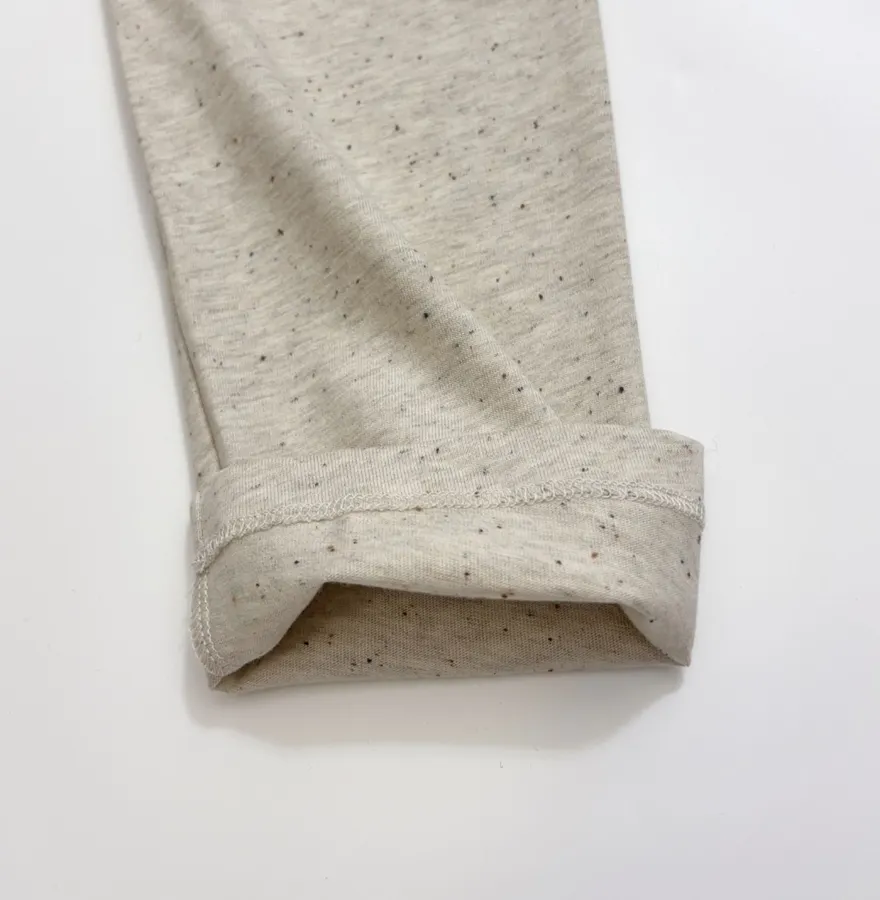 Tencel wool-cotton blend retro polka-dot textured knotted-print long-sleeve T-shirt in As Shown, product view 09