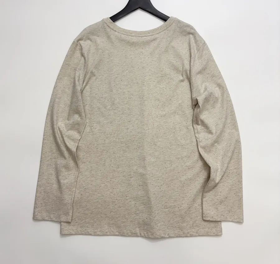 Tencel wool-cotton blend retro polka-dot textured knotted-print long-sleeve T-shirt in As Shown, product view 13