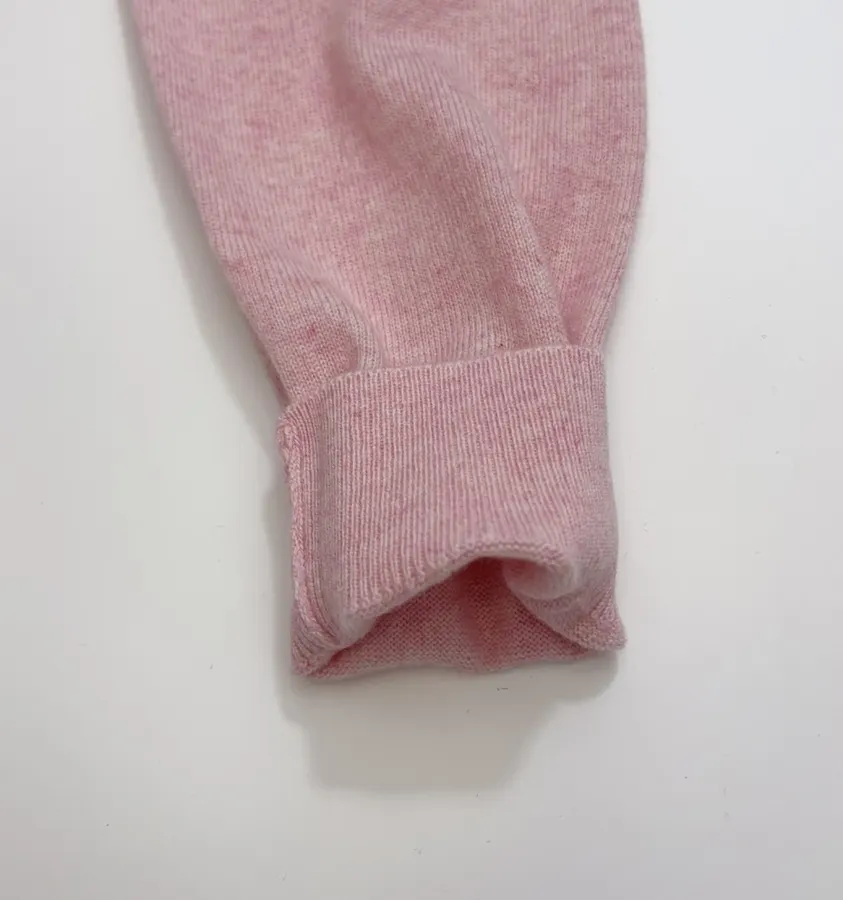 Loro Piana Pink Crew-Neck Button Cardigan in Pink, product view 06