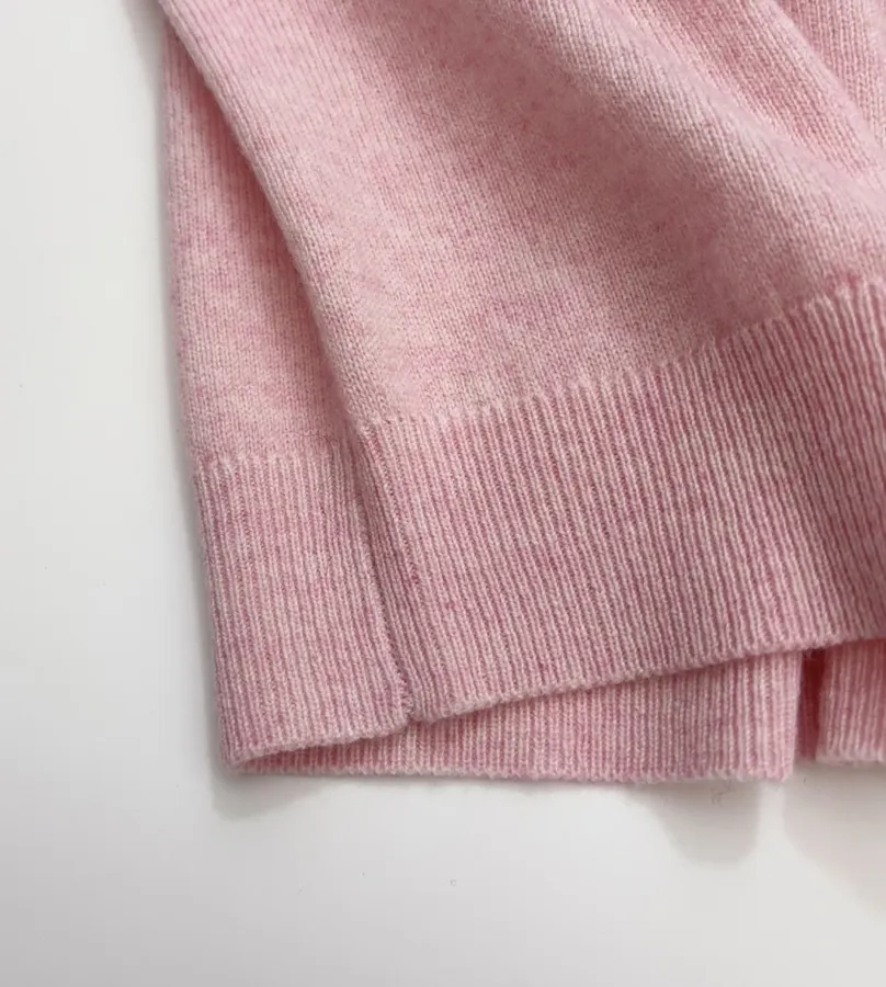 Loro Piana Pink Crew-Neck Button Cardigan in Pink, product view 08