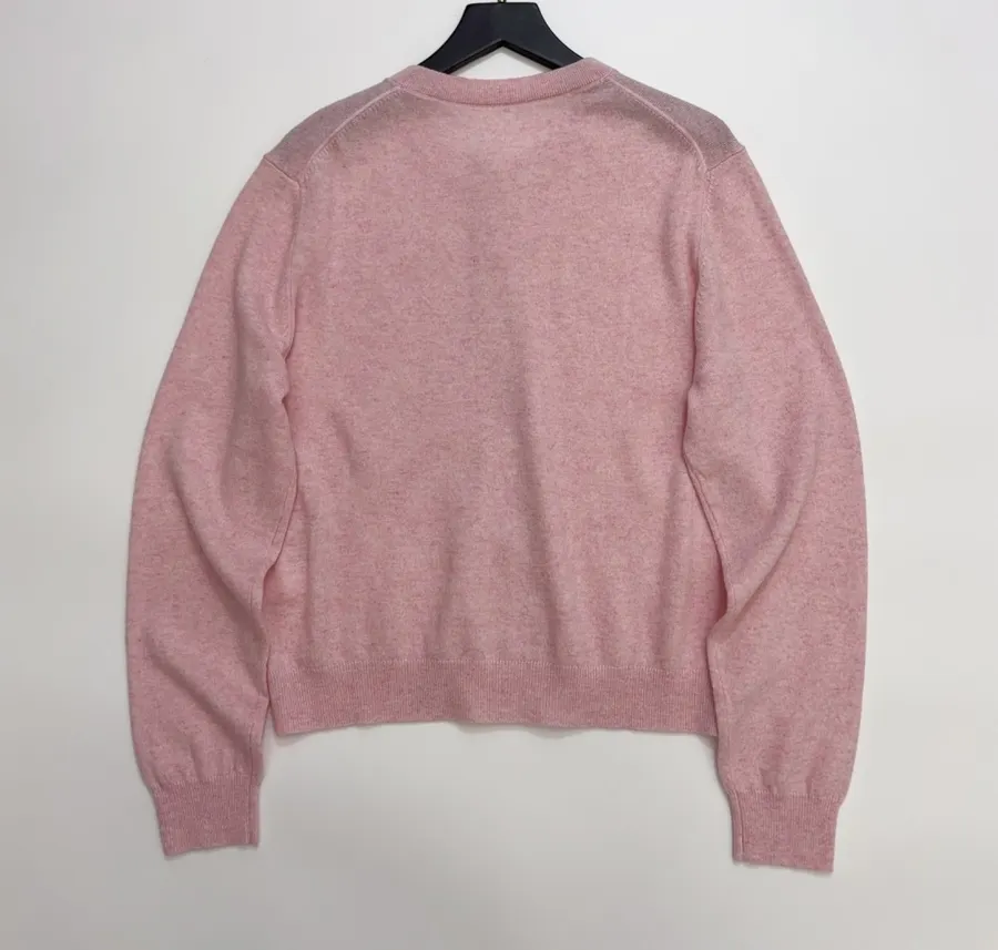 Loro Piana Pink Crew-Neck Button Cardigan in Pink, product view 12