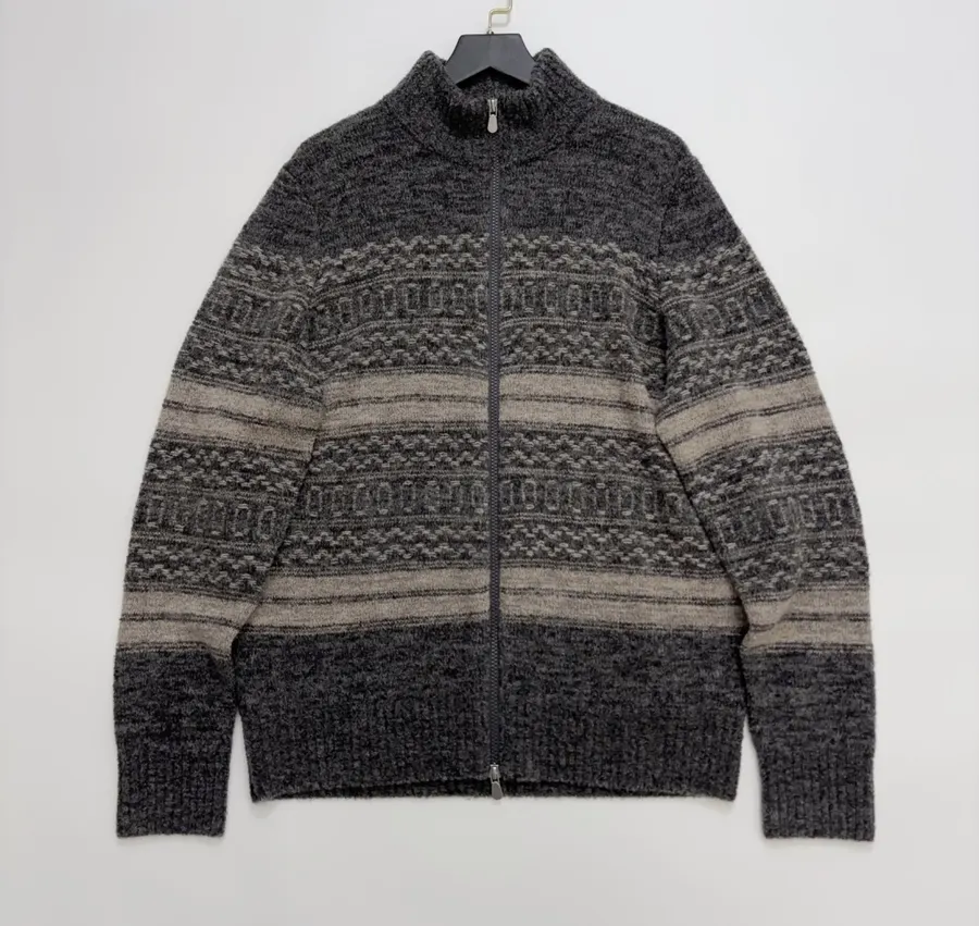 Brunello Cucinelli Jacquard turtleneck zip-up cardigan in As Shown, product view 01