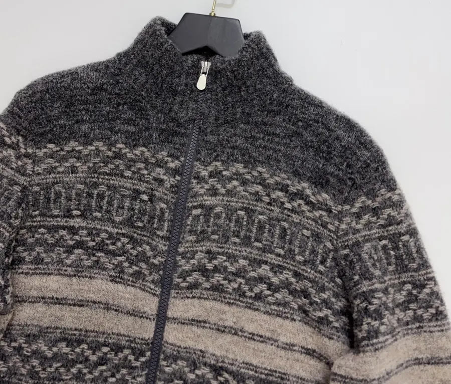 Brunello Cucinelli Jacquard turtleneck zip-up cardigan in As Shown, product view 02