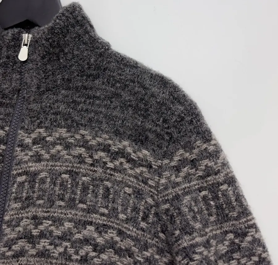 Brunello Cucinelli Jacquard turtleneck zip-up cardigan in As Shown, product view 03