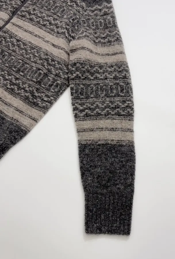 Brunello Cucinelli Jacquard turtleneck zip-up cardigan in As Shown, product view 06
