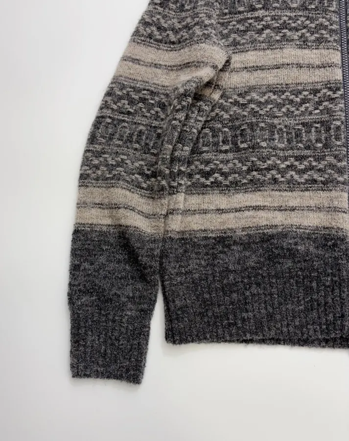 Brunello Cucinelli Jacquard turtleneck zip-up cardigan in As Shown, product view 08