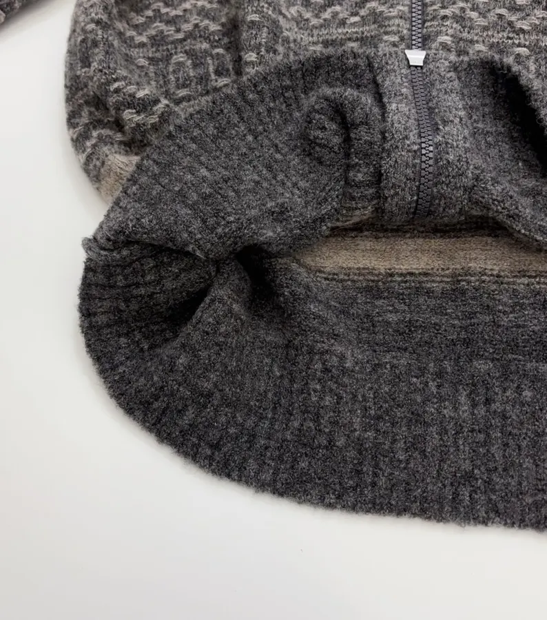 Brunello Cucinelli Jacquard turtleneck zip-up cardigan in As Shown, product view 11