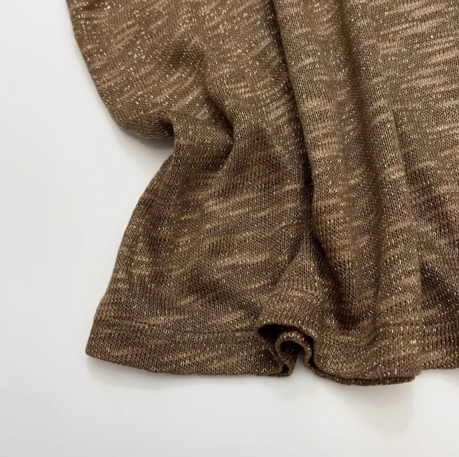 Round-neck long-sleeve relaxed knit top with dropped shoulders in As Shown, product view 08