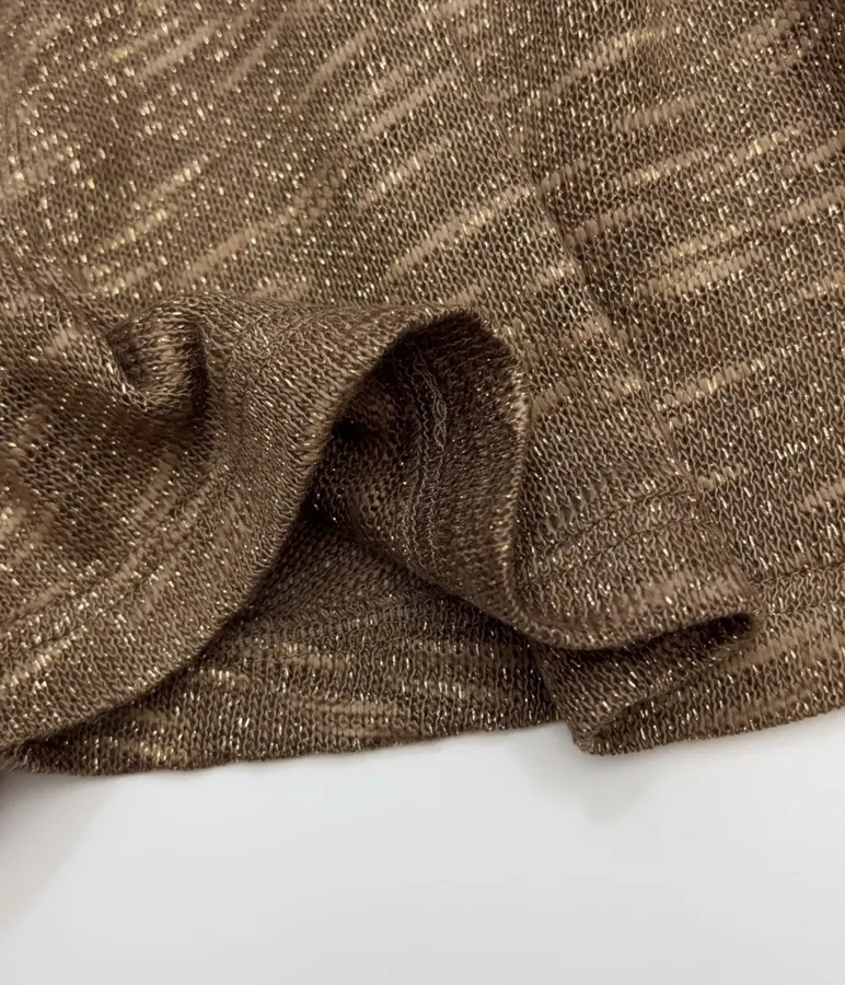 Round-neck long-sleeve relaxed knit top with dropped shoulders in As Shown, product view 09