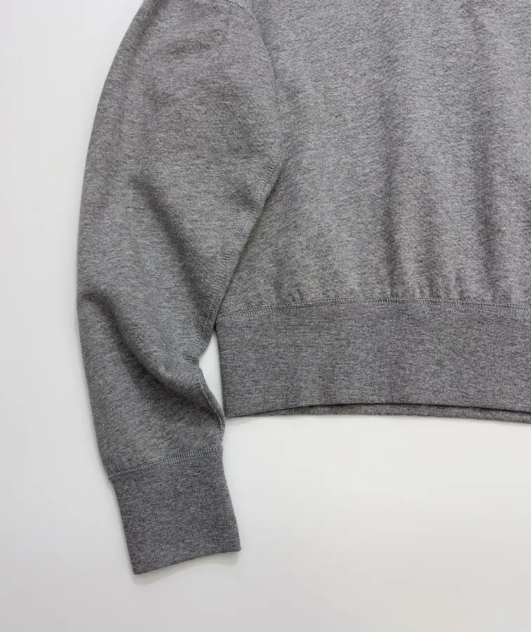 Polo Ralph Lauren Heather Grey Collared Half-Zip Sweatshirt in Heather Grey, product view 07