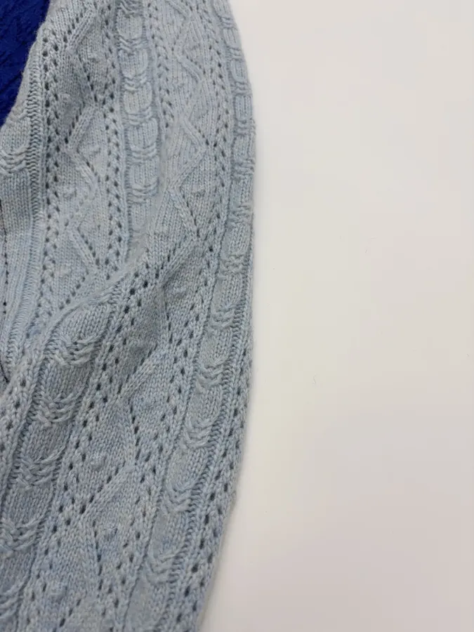 Japanese-style Shetland wool patchwork cardigan in As Shown, product view 05