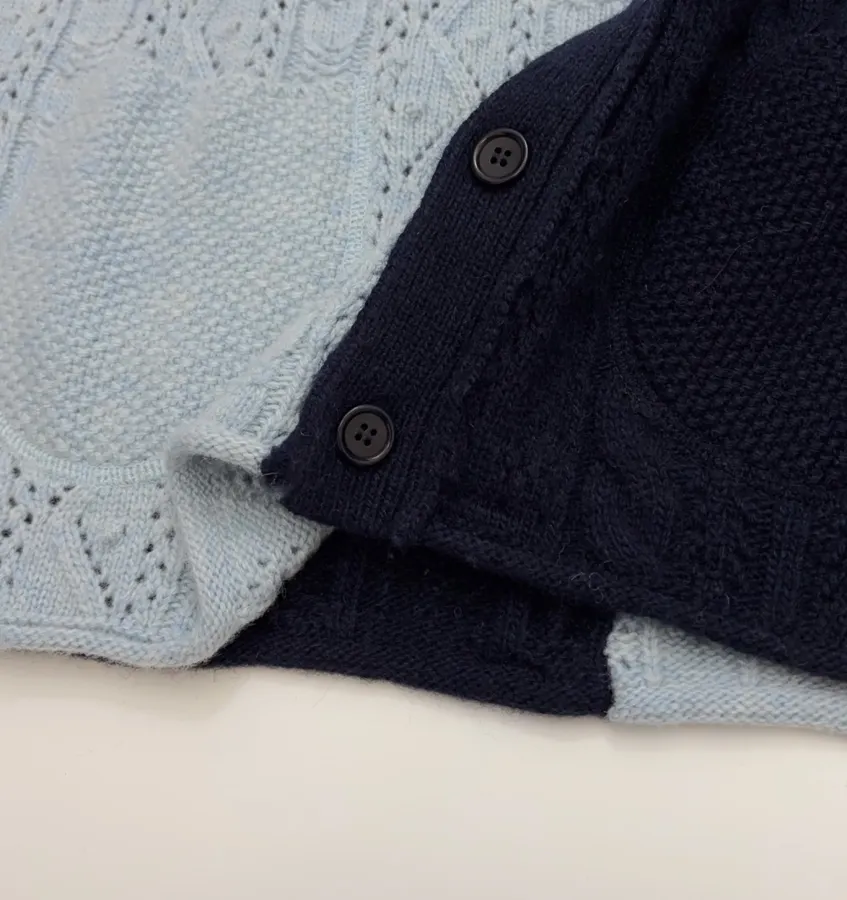 Japanese-style Shetland wool patchwork vest in As Shown, product view 11