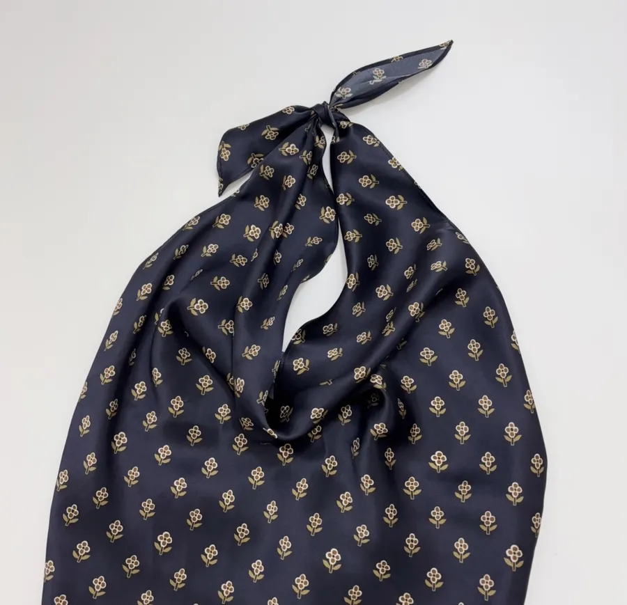 Réalisation Par Navy silk bias-cut halter-back long dress The Mila in Blue, product view 03