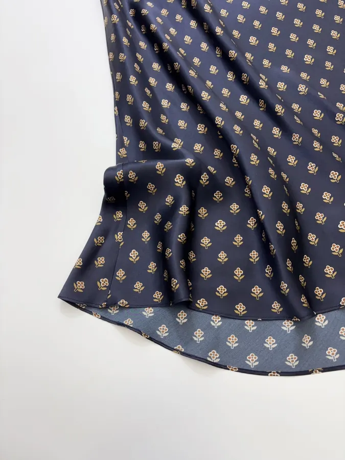 Réalisation Par Navy silk bias-cut halter-back long dress The Mila in Blue, product view 10