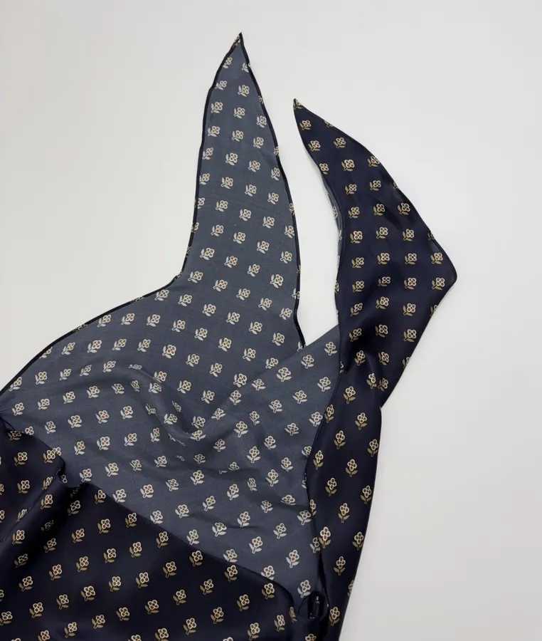 Réalisation Par Navy silk bias-cut halter-back long dress The Mila in Blue, product view 17