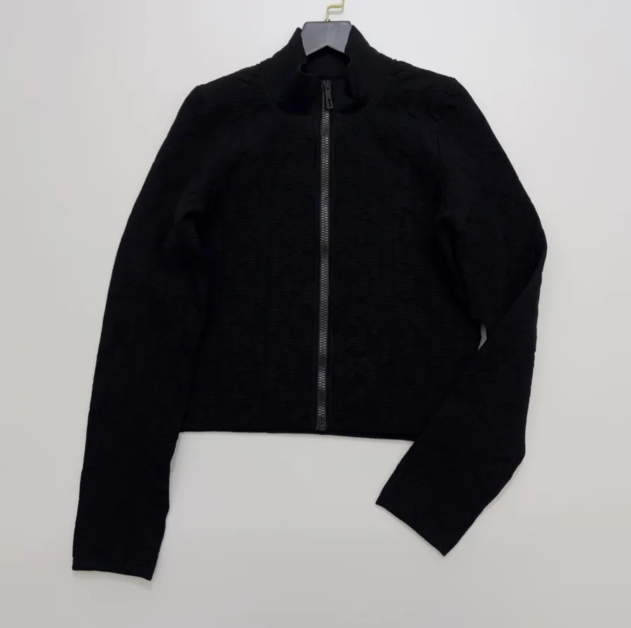 Hermès Embroidered equestrian-style short zip-up knit jacket in As Shown, product view 05
