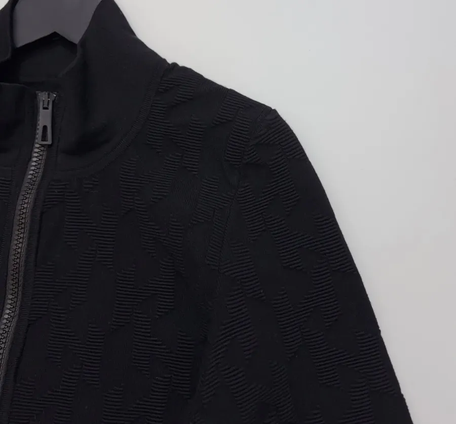 Hermès Embroidered equestrian-style short zip-up knit jacket in As Shown, product view 08
