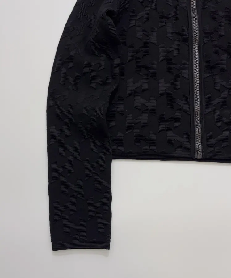 Hermès Embroidered equestrian-style short zip-up knit jacket in As Shown, product view 15