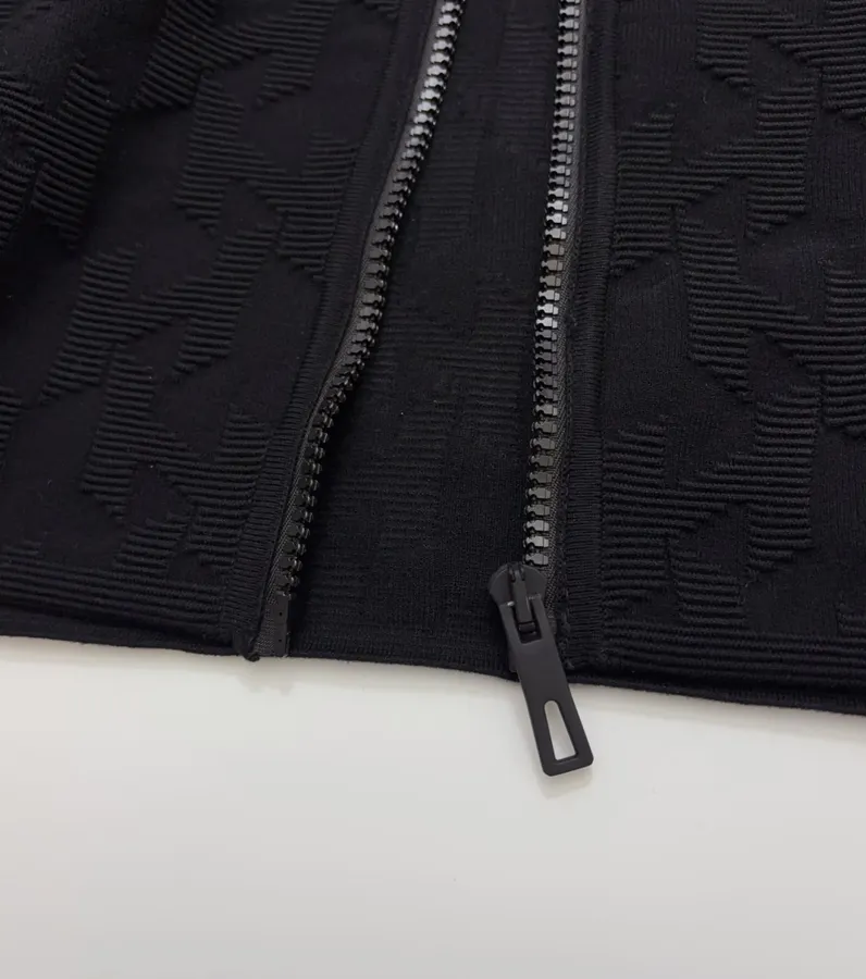 Hermès Embroidered equestrian-style short zip-up knit jacket in As Shown, product view 17