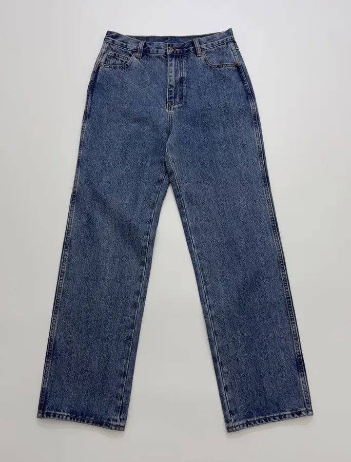 Loro Piana 蓝色高腰直筒牛仔裤，牛仔蓝，商品图 3