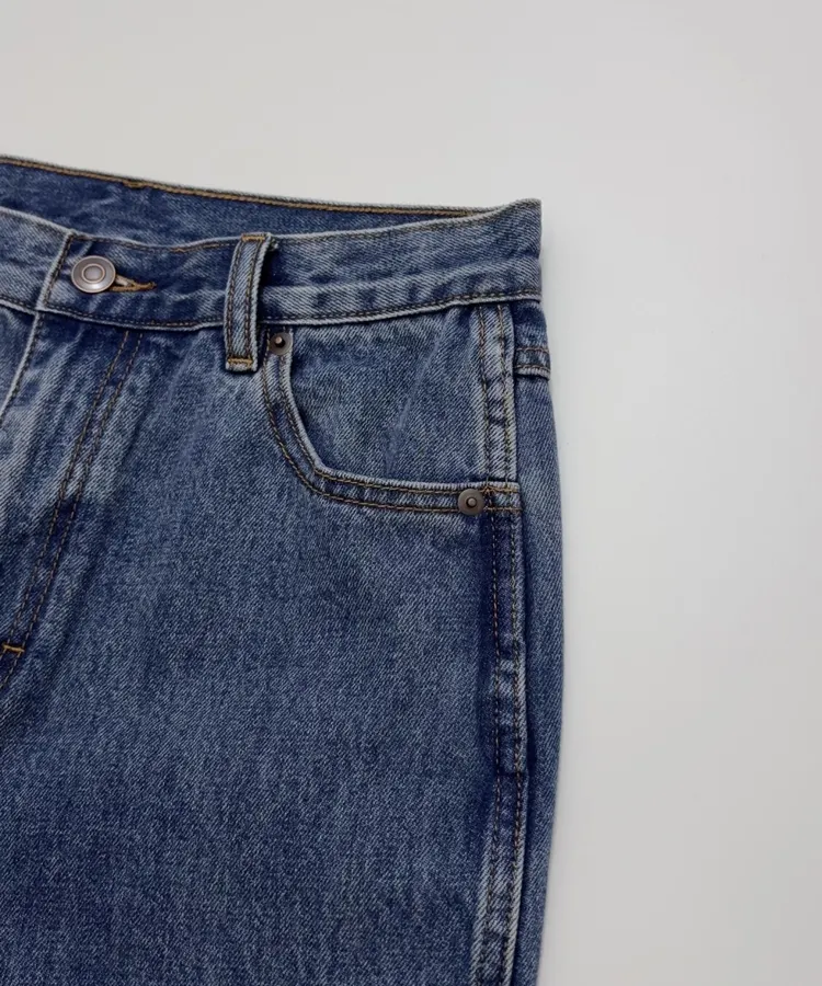 Loro Piana 蓝色高腰直筒牛仔裤，牛仔蓝，商品图 5