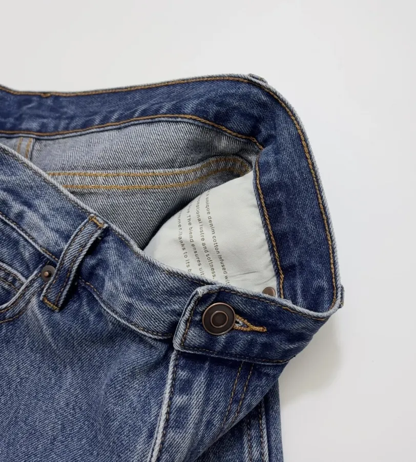 Loro Piana 蓝色高腰直筒牛仔裤，牛仔蓝，商品图 7