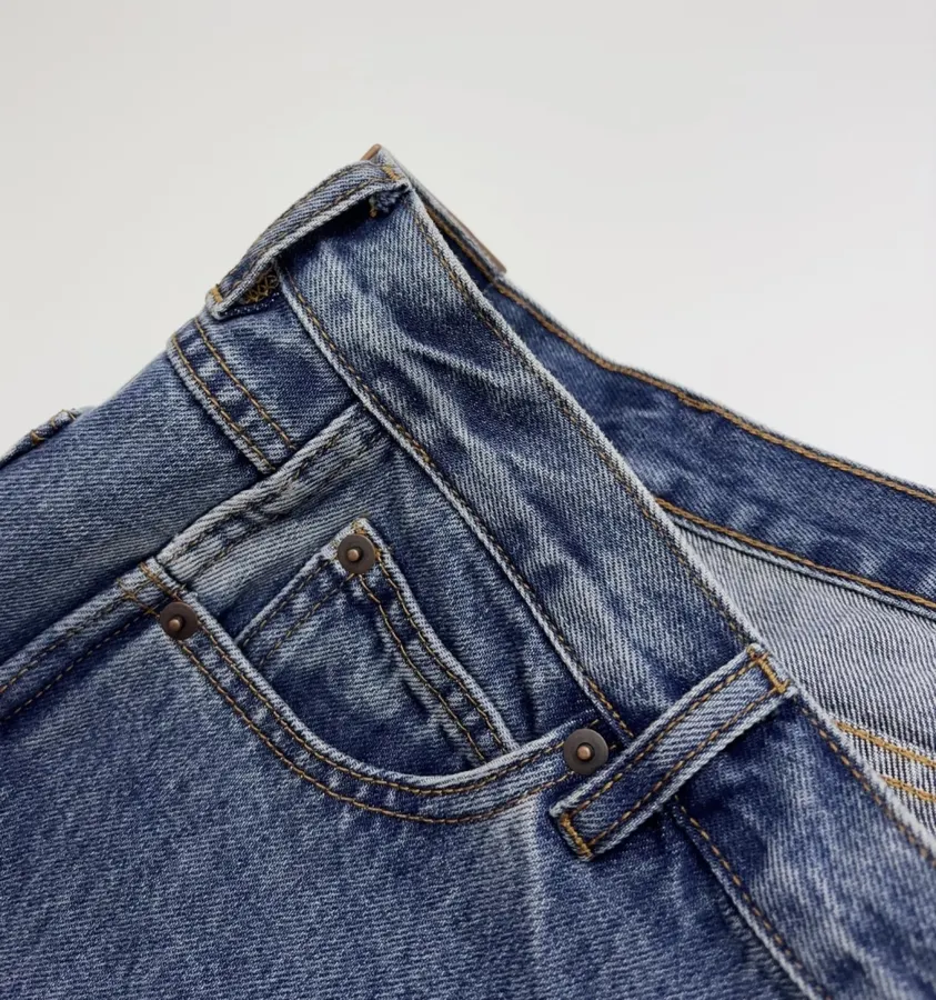 Loro Piana 蓝色高腰直筒牛仔裤，牛仔蓝，商品图 8