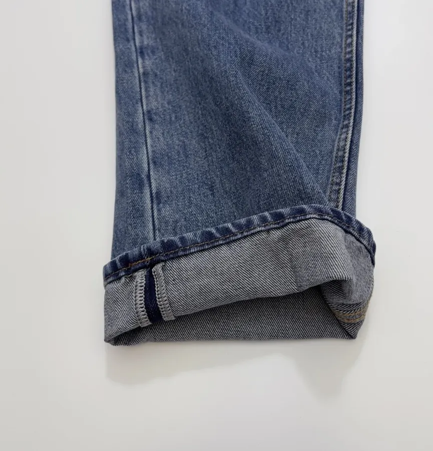 Loro Piana 蓝色高腰直筒牛仔裤，牛仔蓝，商品图 11