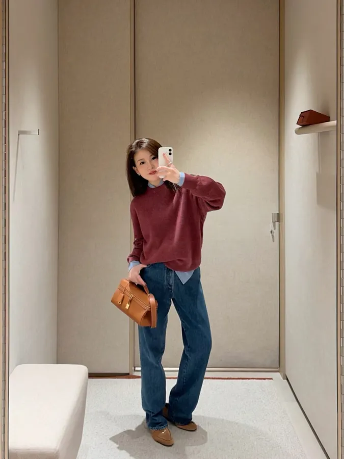 Loro Piana 蓝色高腰直筒牛仔裤，牛仔蓝，商品图 21