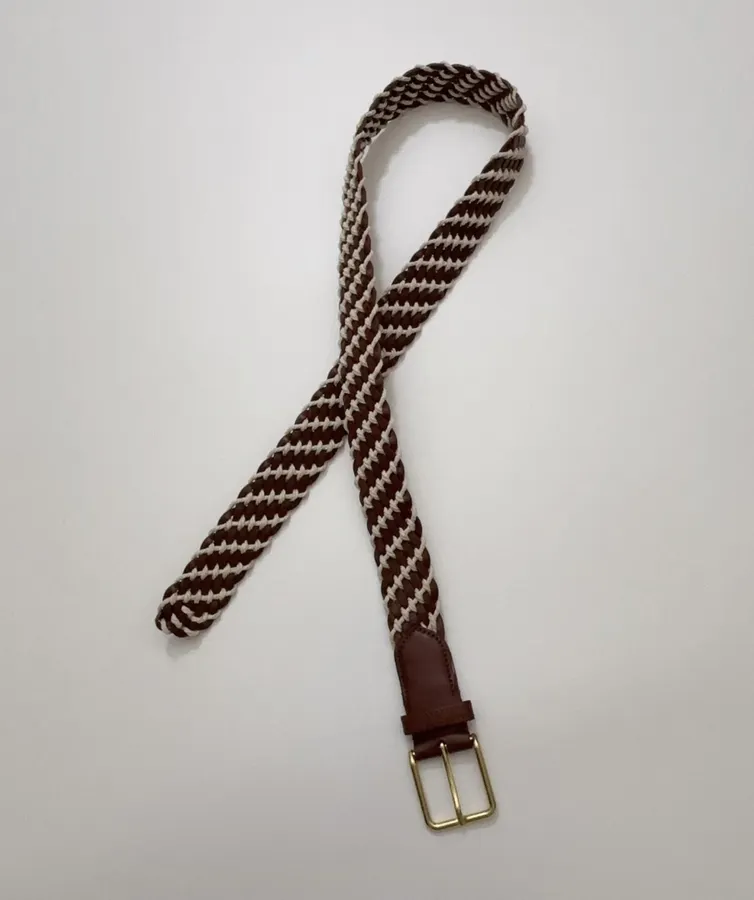 立体感蜡绳编织树膏牛皮腰带 简约百搭真皮皮带，As Shown，商品图 6