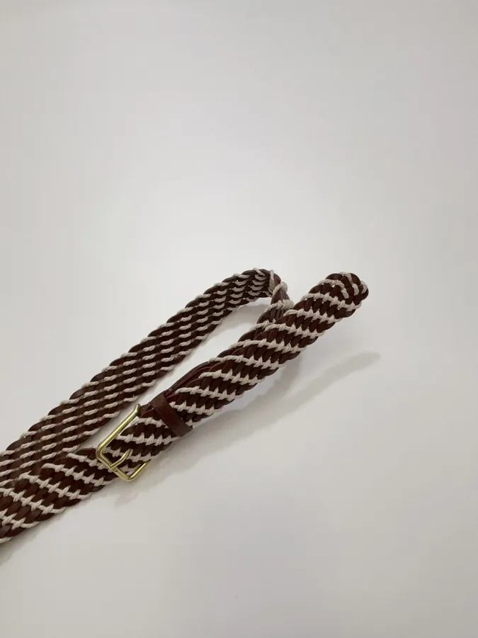 立体感蜡绳编织树膏牛皮腰带 简约百搭真皮皮带，As Shown，商品图 12