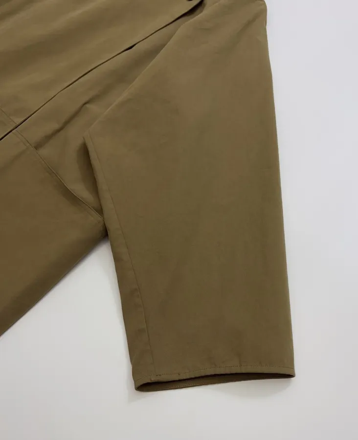 The Row Cotton Aurore trench coat with structured silhouette, diagonal front closure, and three-quarter sleeves in As Shown, product view 08