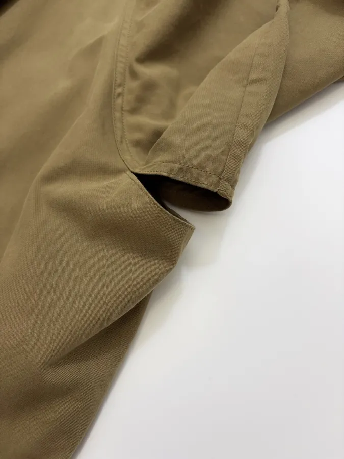 The Row Cotton Aurore trench coat with structured silhouette, diagonal front closure, and three-quarter sleeves in As Shown, product view 11