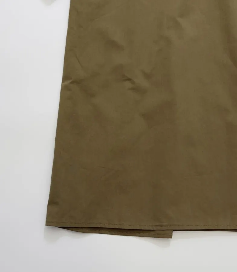 The Row Cotton Aurore trench coat with structured silhouette, diagonal front closure, and three-quarter sleeves in As Shown, product view 14